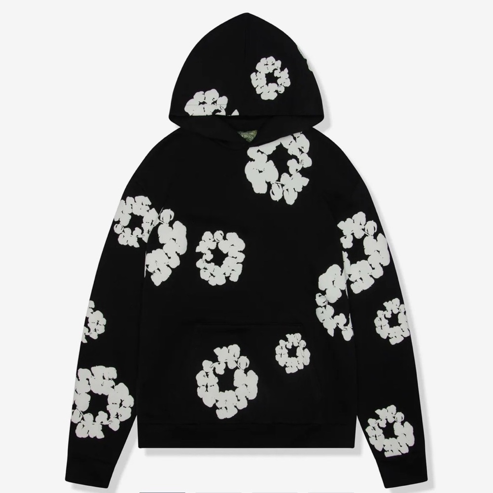 Black and White Denim Tears Hoodie